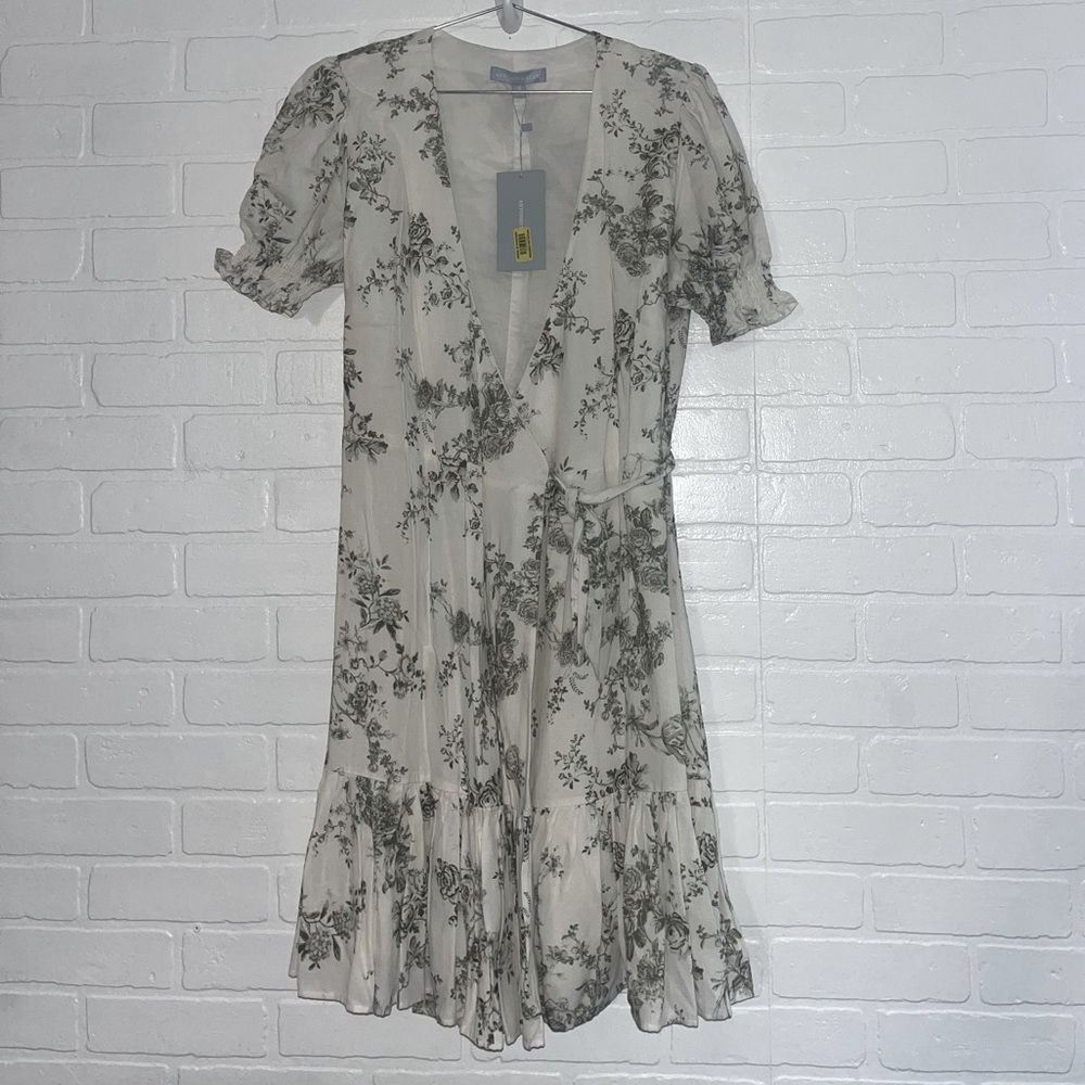 NWT Antonio Melani Cleo Wrap Dress in Honeydew
